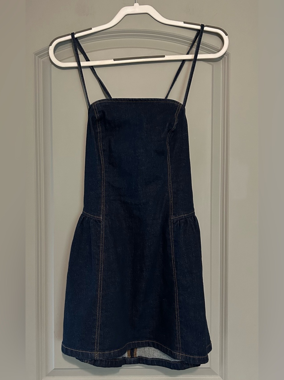 Abercrombie & Fitch Dark Wash Denim Mini Dress NWT Size Small Petite - Picture 5 of 8
